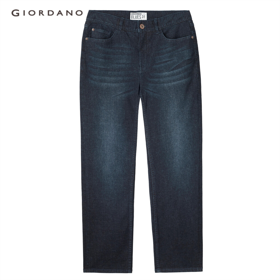 Quần Jeans Giordano 01111072 Thời Trang Nam Co Giãn Dáng Ôm Thiết Kế Năm Túi