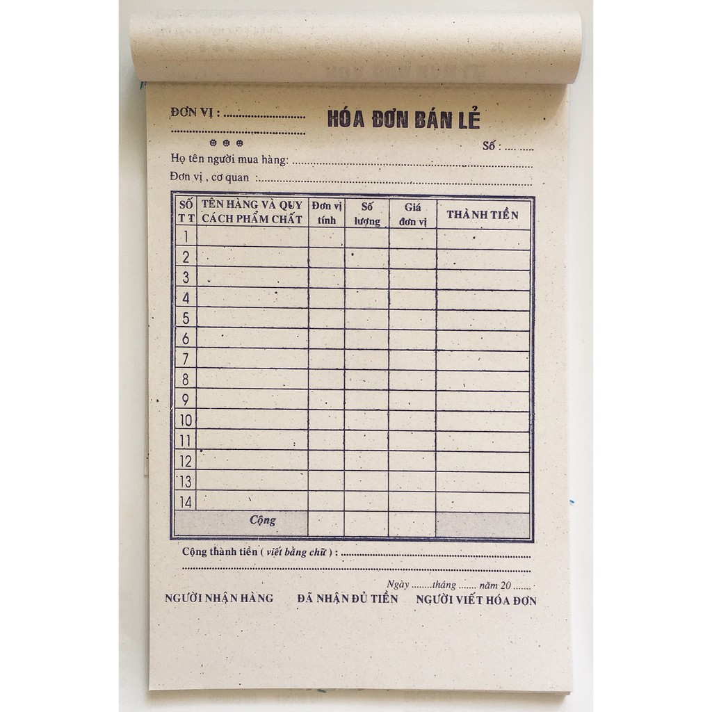 Hóa đơn bán lẻ thường