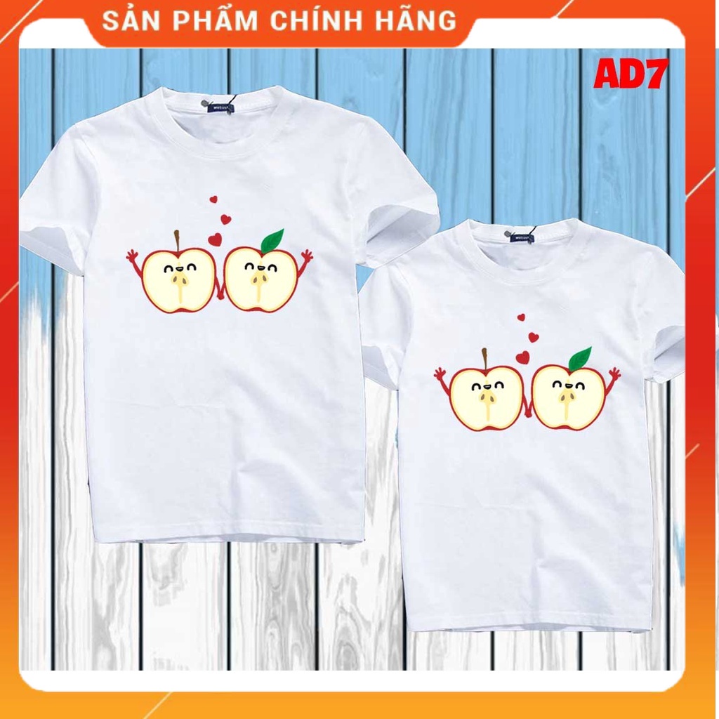 áo thun đôi áo cặp tình nhân quả táo xinh xắn