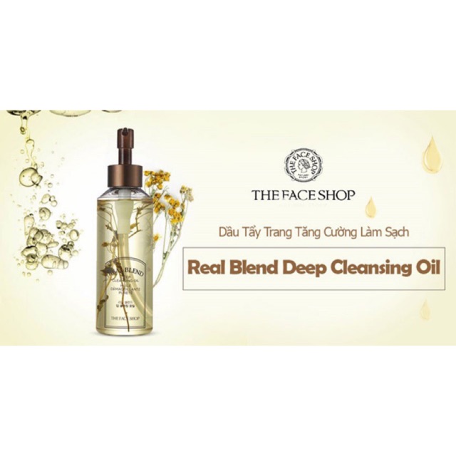 Dầu tẩy trang dưỡng ẩm REAL BLEND DEEP CLEANSING OIL 225ML