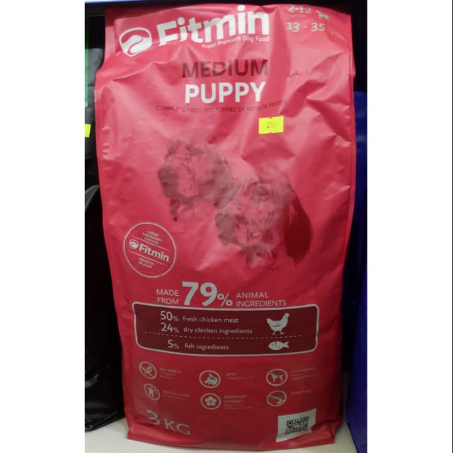 Thức ăn cho chó con FITMIN Medium Puppy bao 3kg