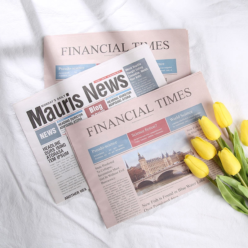 Set 2 Giấy Gói Quà Họa Tiết Tờ Báo Cổ Điển