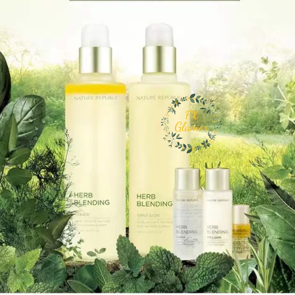 Bộ dưỡng da chống lão hoá cao cấp NATURE REPUBLIC - Dòng Herb Blending kèm mini size