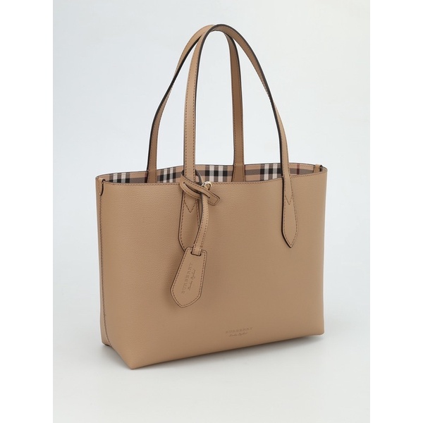 TNS - Túi tote công sở never full siêu hottrend B•B•R Shopper convertible tote bag-phối caro và trơn caramel dùng 2 mặt