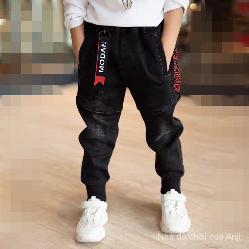 Children wearing jeans pants baby boys 2021 spring and autumn new pants kids baby boys trousers loose kids