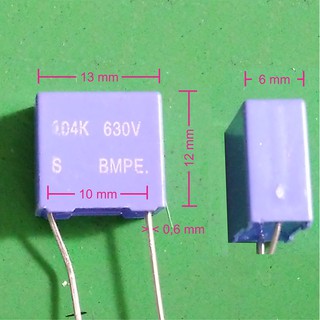 Tụ điện 0.1uF 630V 10mm C104 630V tụ điện X2 tụ điện cao áp - 10 cái