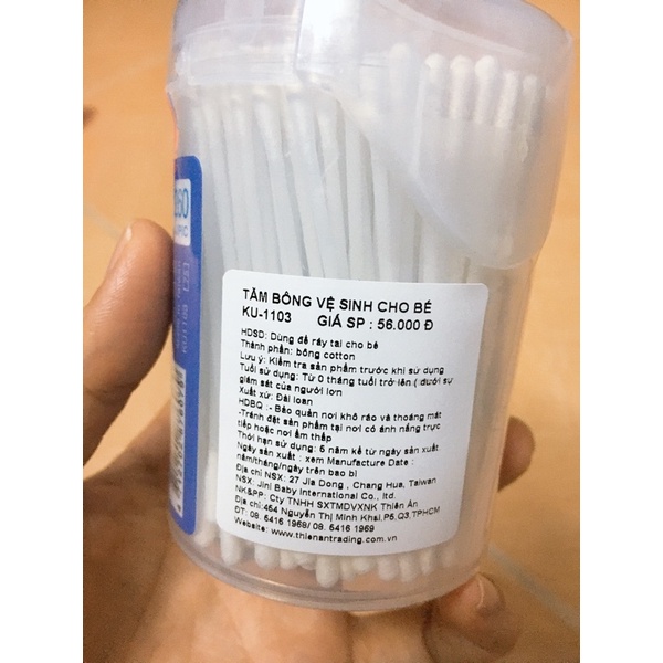 Bông tăm cotton vệ sinh cho bé KUKU KU1103 (260 cái)