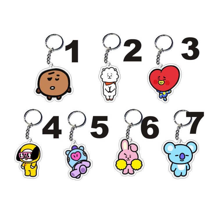 MÓC KHÓA BT21 BTS MẪU 2