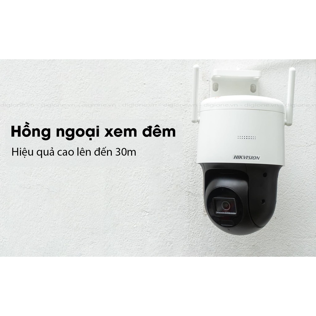 Camera IP WIFI Ngoài Trời (XOAY 360) 4MP Speed Dome HIKVISION DS-2DE2C400IW-DE/W Q21 Mini 2K Siêu Nét Chính Hãng BH 24Th