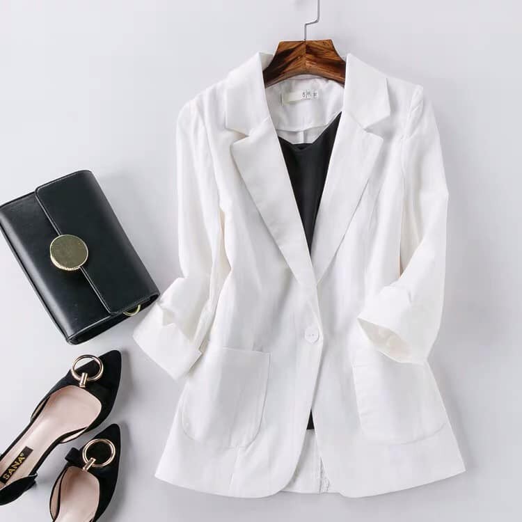 [ORDER]Vest Blazer Linen Summer 2021 (5 màu, tay lỡ)