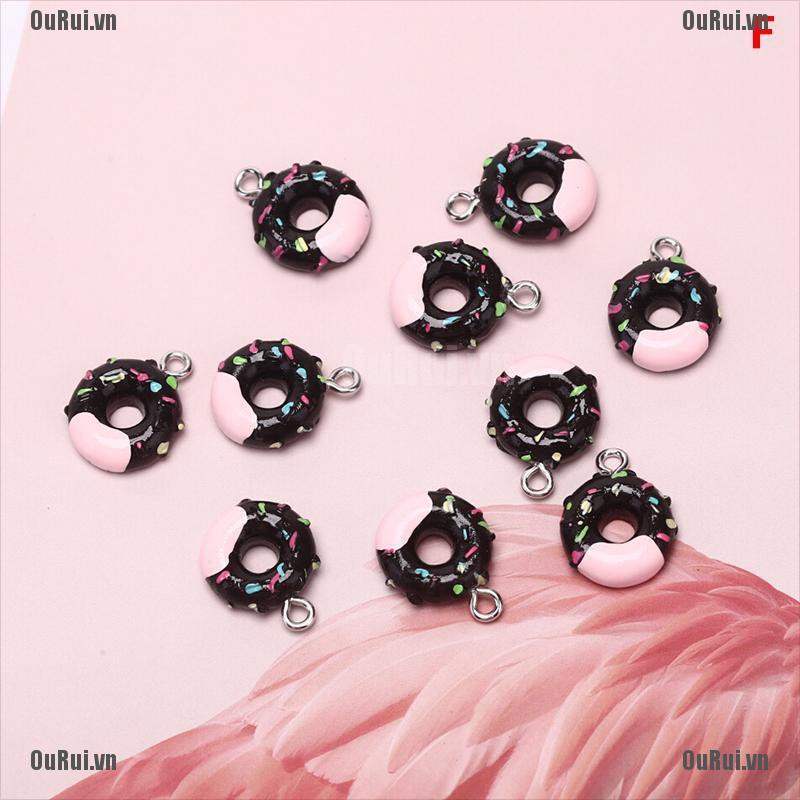 Bộ 10 Trang Sức Hình Bánh donut Dễ Thương