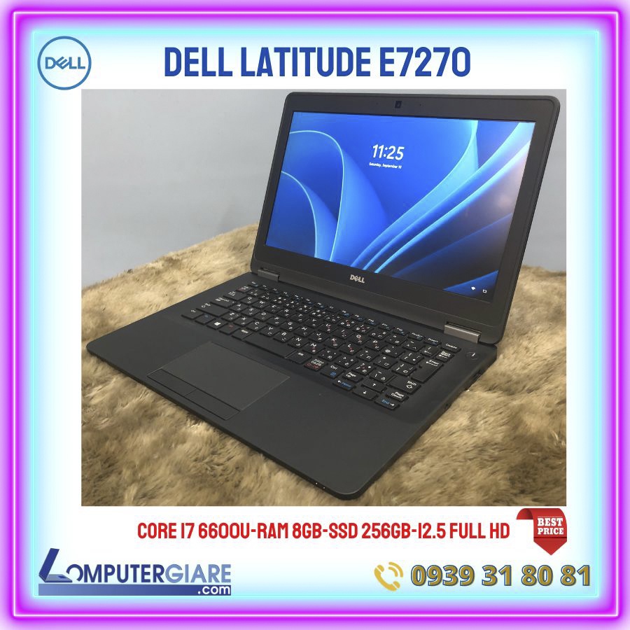 Laptop Dell Core i7 6600U RAM 8GB SSD 256GB Mỏng nhẹ, Pin lâu