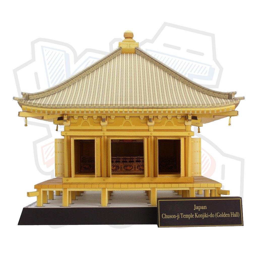 Mô hình giấy kiến trúc Chùa Trung Tôn Tự - Nhật Bản