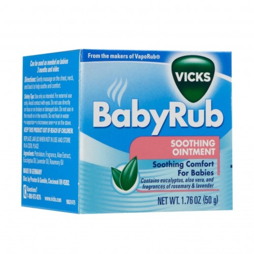 Dầu bôi ấm ngực giảm ho cho bé VICKS Baby Rub 50g
