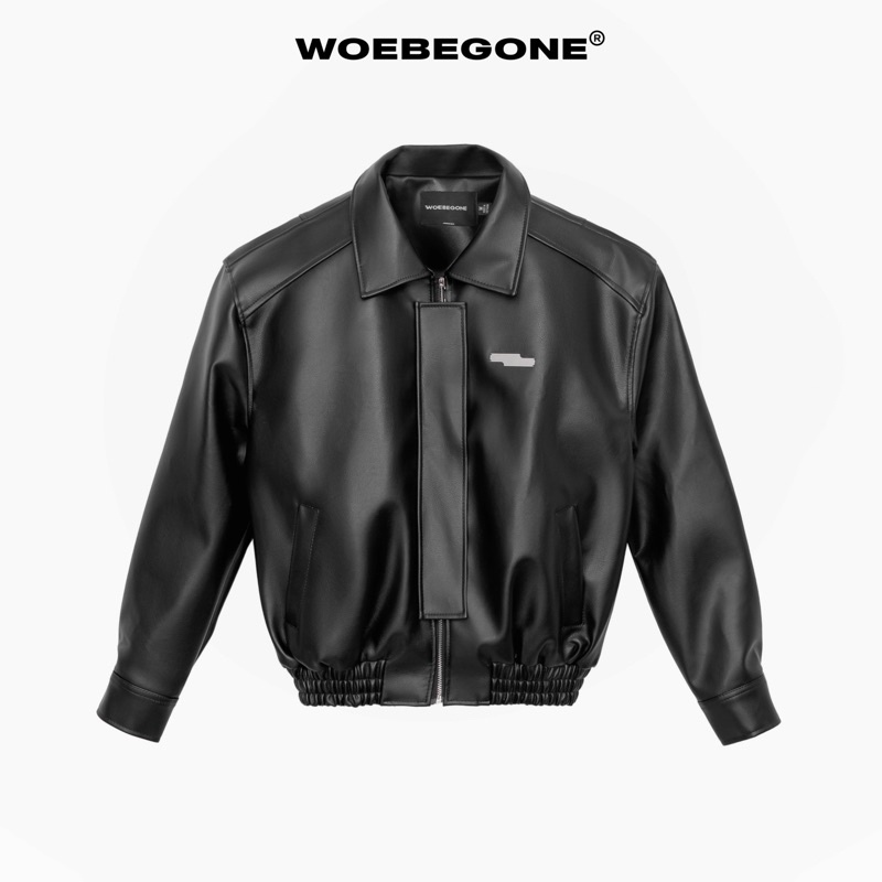 Áo khoác da WOEBEGONE "Ww Leather Jacket" da PU cao cấp