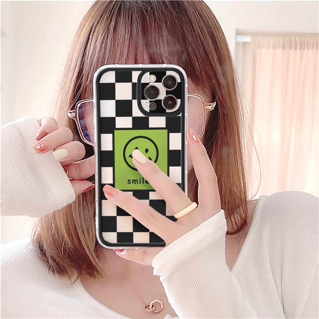 Ốp lưng iphone Green Smile trong cạnh vuông 6/6plus/6s/6splus/7/7plus/8/8plus/x/xr/xs/11/12/13/pro/max/plus/promax | WebRaoVat - webraovat.net.vn