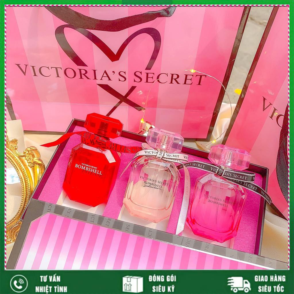 [HÀNG HOT] Set nước hoa chính hãng Victoria Secret_Nước hoa 30ml-set 3 chai_Quà tặng mùa hè | Thế Giới Skin Care