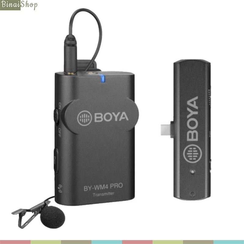 Boya BY-WM4 Pro-K5 - Micro Gài Áo Không Dây Sóng 2.4g, Cổng Type-C Cho Smartphone