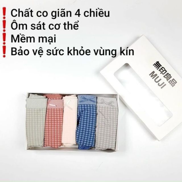 Quần lót nữ cotton QL02 quần chíp viền ren mềm mại thoáng mát - Sanado