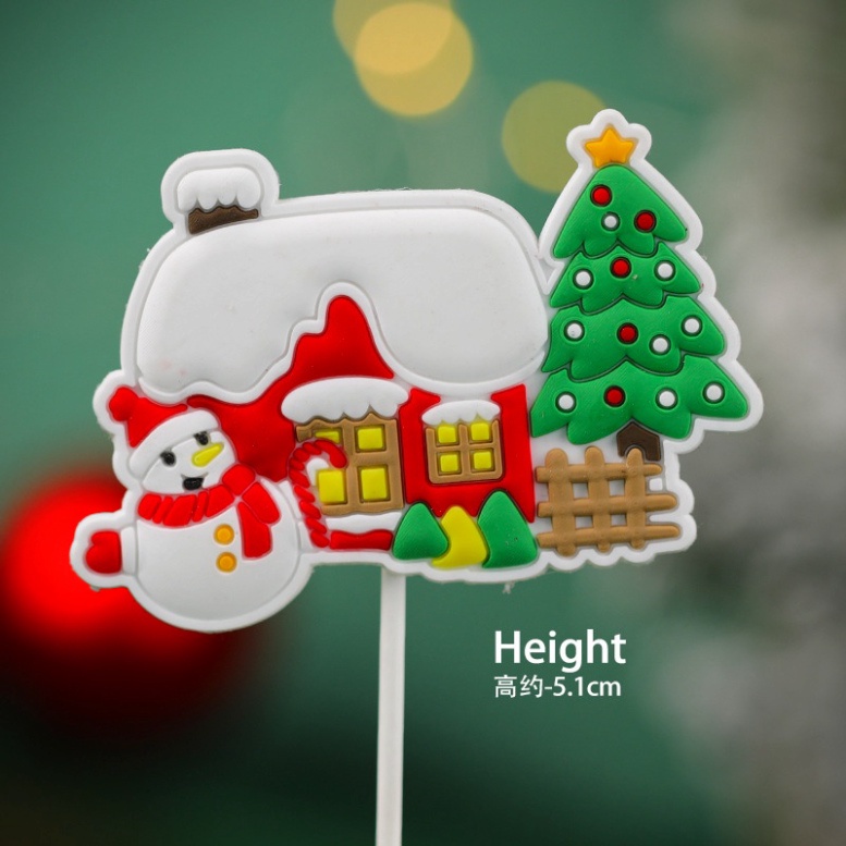 đồ trang trí giáng sinh [FREESHIP] que cắm ông già noel silicon siêu đẹp