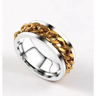 Nam Đeo Được Bằng Thép Không Gỉ Xoay Trang Sức Thời Trang Thép Titan Dây Xích Nhẫn
