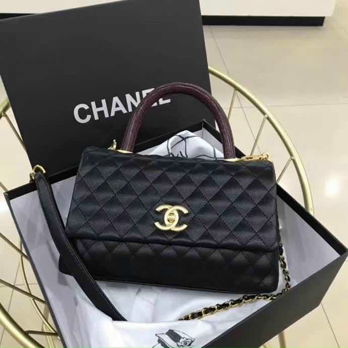 Túi xách Chan Coco SP da hạt Nobox size 25/Túi đeo chéo Chan coco SP da caviar size 25 Nobox