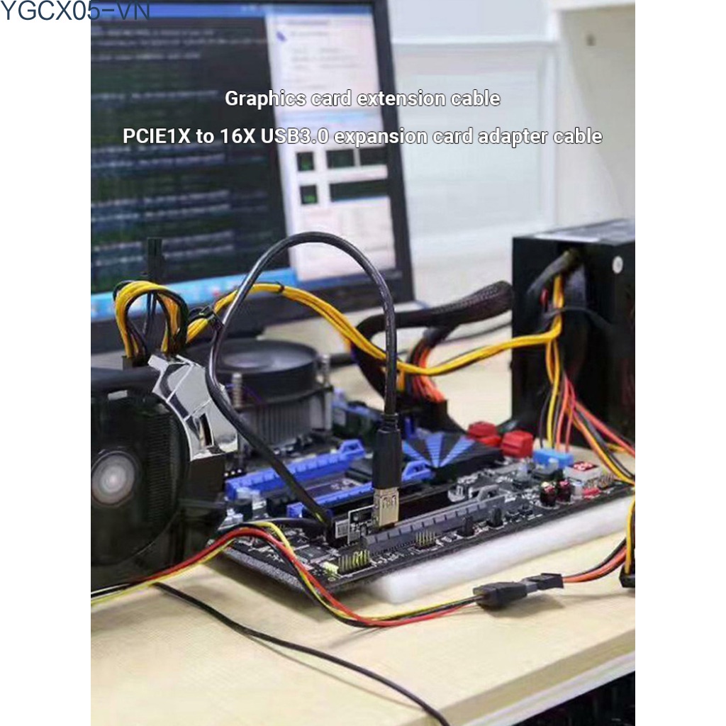Cáp Chuyển Đổi Ver006C Pci-E 1x Sang 16x Usb 3.0 Sata 15pin Sang 6pin Cho Mining Miner | BigBuy360 - bigbuy360.vn