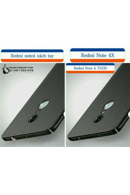 [Freeship toàn quốc từ 50k] Ốp lưng xiaomi Redmi Note 4 xách tay (chip hello x20) siêu mỏng chính hãng MSVII