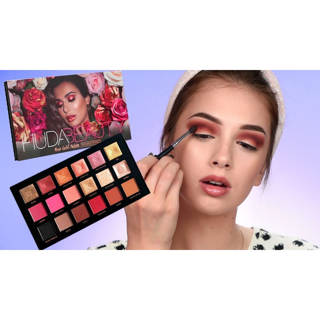 Bảng màu mắt.Huda Beauty Rose Gold Palette Remastered 16,6g