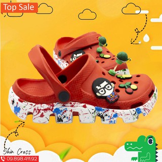dép cross vảy sơn💖FREESHIP💖dép cross vảy sơn đỏ DEPCROSSVAYSONDO tặng thêm 12 jibitz cross