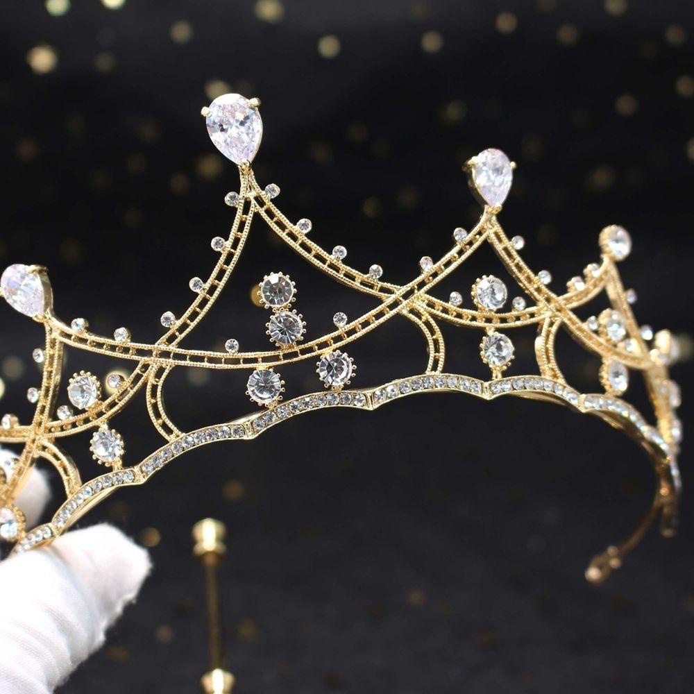 Vương Miện Hợp Kim Thời Trang WMES15H|Vương Miện Đội Đầu Cô Dâu Kiểu Hàn Quốc Dễ Thương