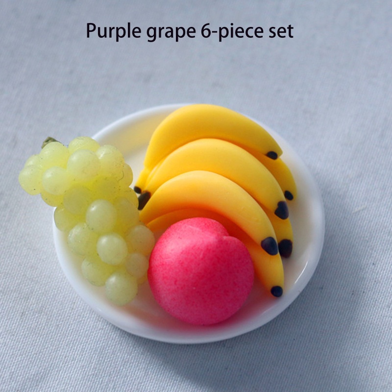 Set 6 Mô Hình Tô Trái Cây 1 6 1 12 Trang Trí Nhà Búp Bê