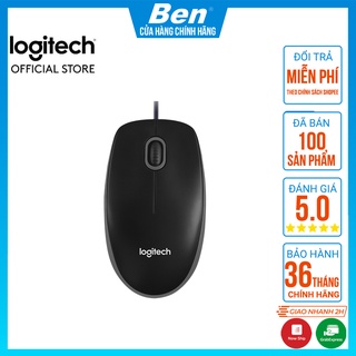 Chuột Máy Tính Logitech B100 Có Dây Chính Hãng Giá Rẻ Cho Máy Tính, Laptop BH 36T