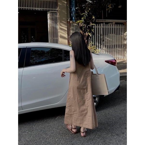 𝙏𝙝𝙮𝙩𝙝𝙮 𝘿𝙧𝙚𝙨𝙨 - Đầm midi linen