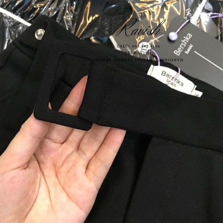 Baggy Công Sở💖𝑭𝑹𝑬𝑬𝑺𝑯𝑰𝑷💖Quần Tây  Cạp Cao Đai Vuông Form Suông Hàng Thiết Kế 2 Màu Không Nhăn Nhàu | BigBuy360 - bigbuy360.vn