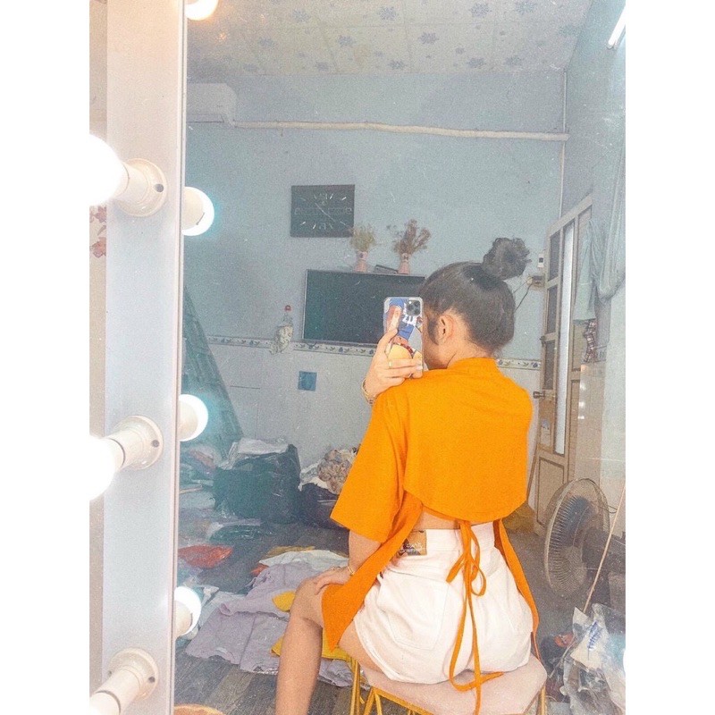 Áo hở lưng phom rộng cột dây nơ | BigBuy360 - bigbuy360.vn