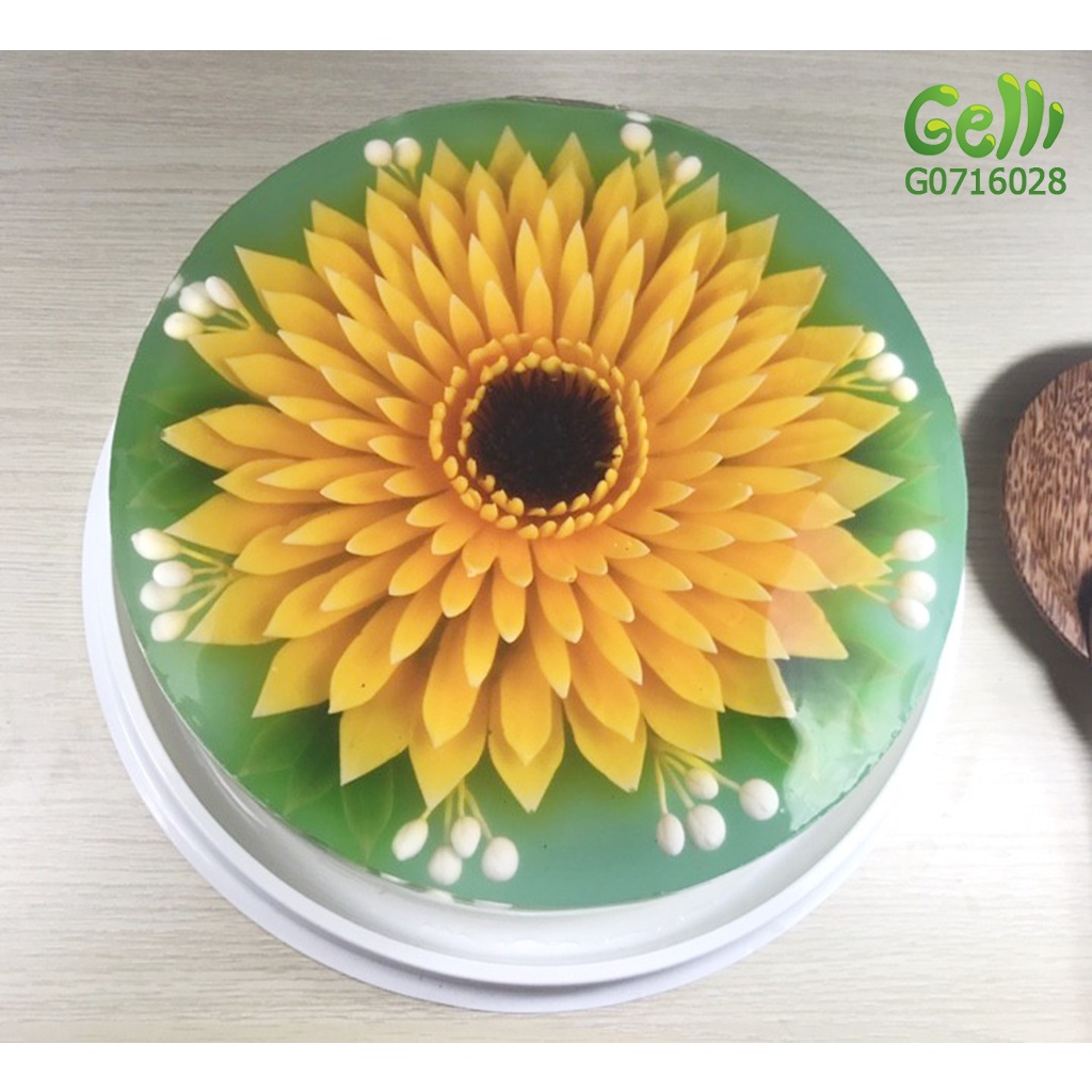 Bộ 10 kim thạch làm rau câu 3D hoa hướng dương