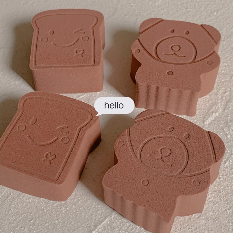 [Hàng mới về] Miếng mút trang điểm hình gấu/bánh quy dễ thương