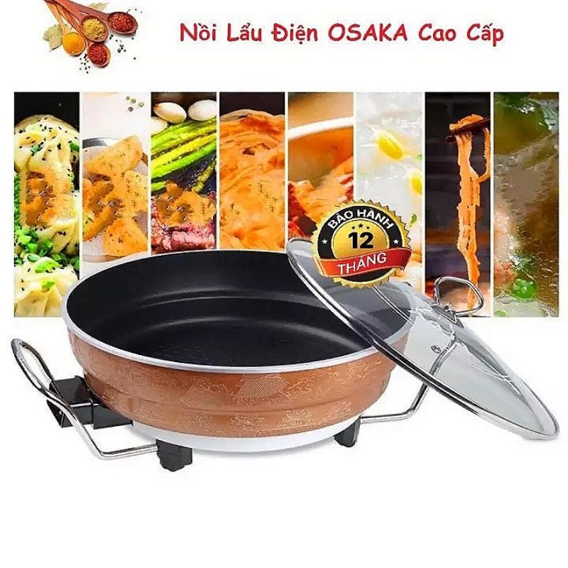 Nồi lẩu điện đa năng Osaka cao cấp công nghệ Nhật Bản 1360W size 31cm Misy Home