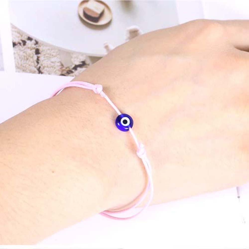 Vòng Tay Dây Bện Mặt Kim Loại Hình Mắt Quỷ Cá Tính