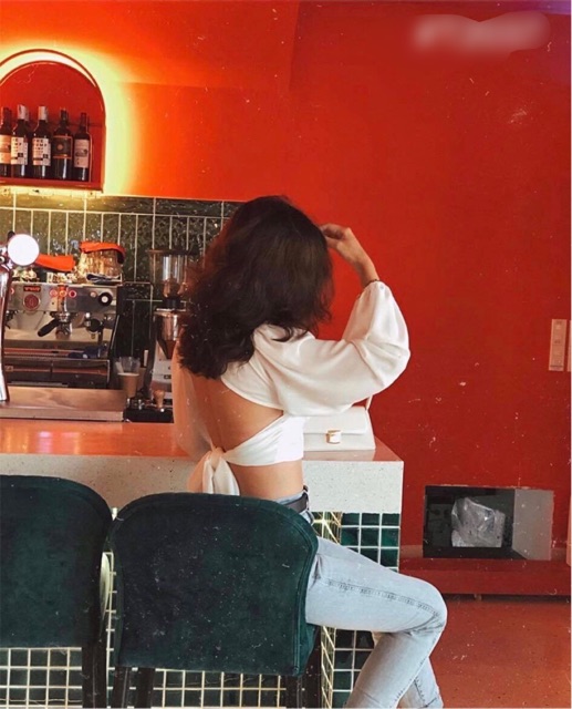 🥰🥰 Áo Croptop Trắng Cột Nơ Lưng Tay Bồng♥️ | BigBuy360 - bigbuy360.vn