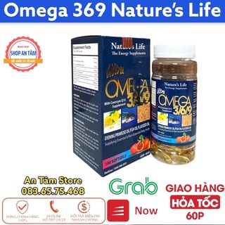 Viên dầu cá Omega 369 Nature Life Bổ não, sáng mắt, khỏe mạnh tim mạch, tăng cường trí nhớ