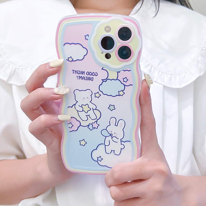 Ốp Điện Thoại Họa Tiết Hoa / Gấu / Đám Mây Cho iphone 7 / 7plus / 8 / 8plus / xs / 11 / 12 / 13 / 14 / pro / max / plus / promax