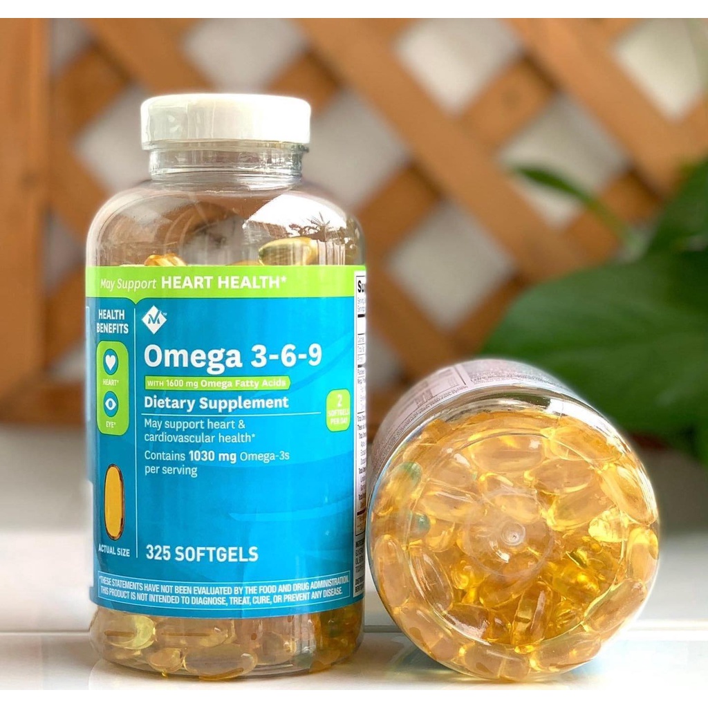 Viên Uống Dầu Cá Member’s Mark Omega 3 - 6- 9 Supports Heart Health 325 Viên