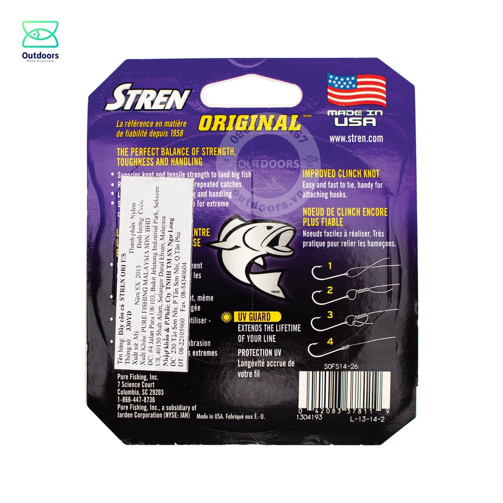 Dây cước câu cá Stren Original 330yd 14lb/ 17lb