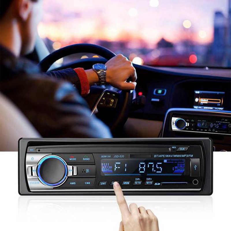 Bluetooth Car Audio Stereo Receiver Single DIN 24V FM Receiver MP3 Radio Player with Remote Control