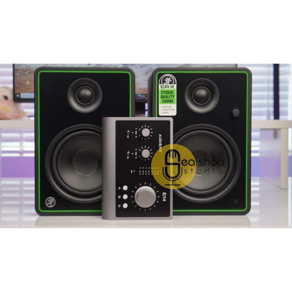 Loa Làm Nhạc Mackie CR4-X và Sound Card Audient ID14 MK2