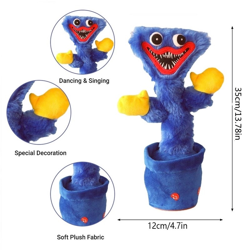 Huggy Wuggy Poppy Playtime Búp Bê Nhồi Bông Xương Rồng Nhảy Múa Có Thể Nói Hát 120 Bài Hát Tiếng Anh Tik Tok Vui Nhộn Tiktok