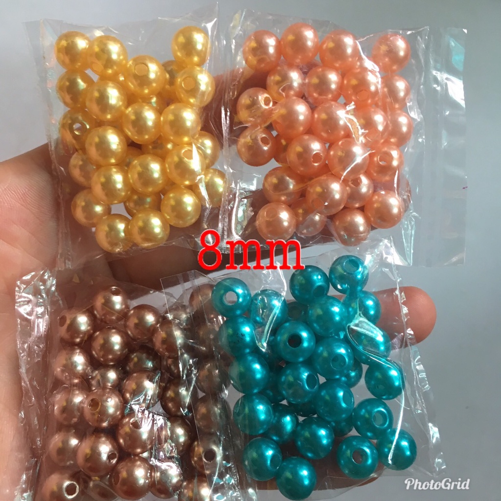 Hạt cườm nhựa nhiều màu giả trai LOẠI TỐT