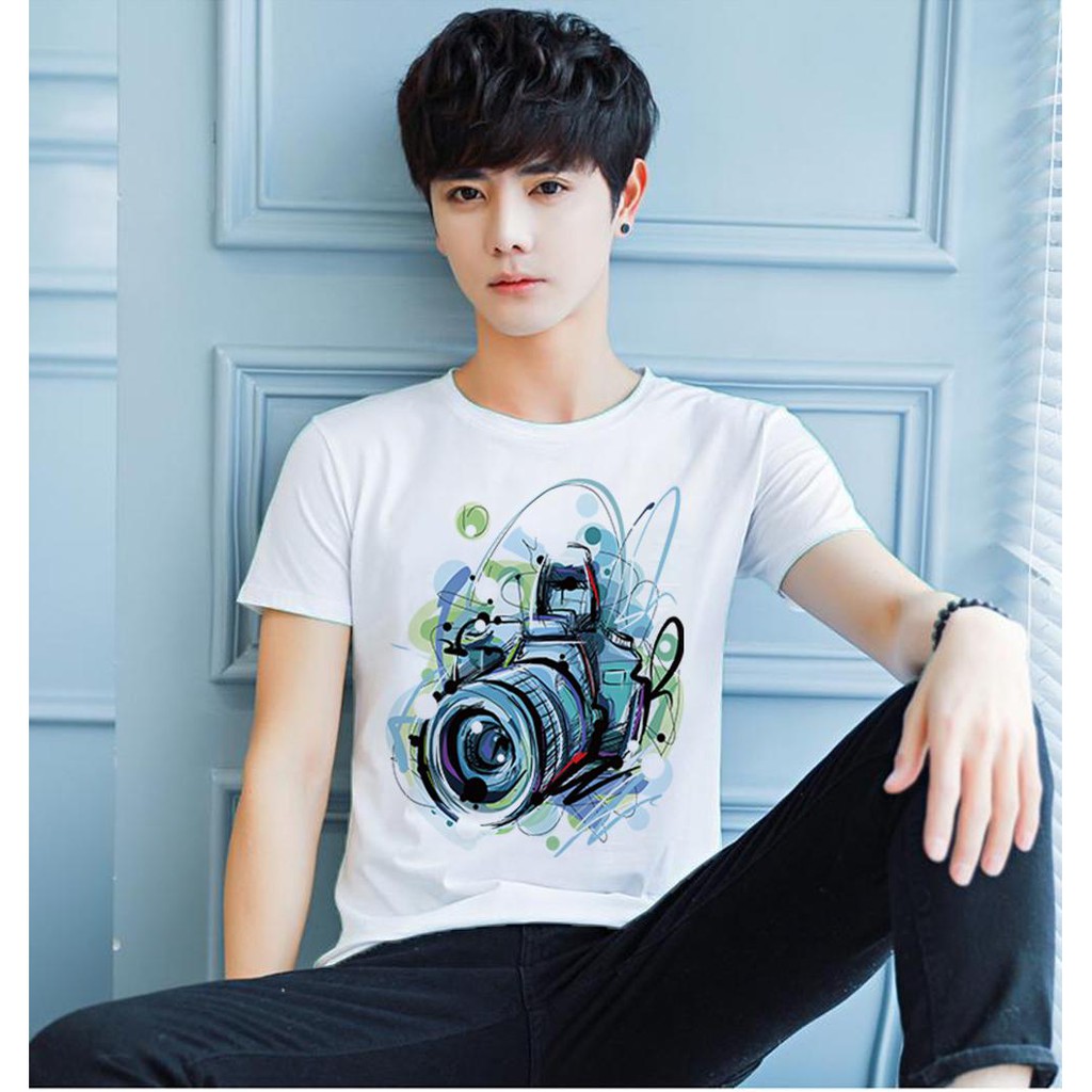 Áo thun Nam in hình Vintage máy ảnh nikon - Cotton Thun Phong Cách Cá Tính - Cực Chất Và Đẹp